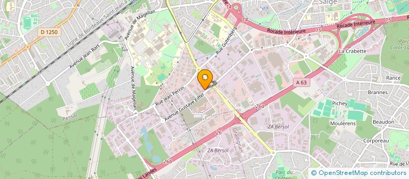 localisation de l'entreprise SCI ACOUPHENE  PESSAC