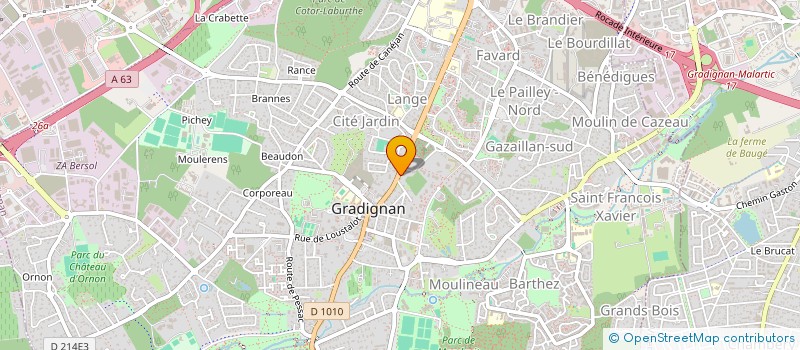 localisation de l'entreprise SCI ACPL  GRADIGNAN