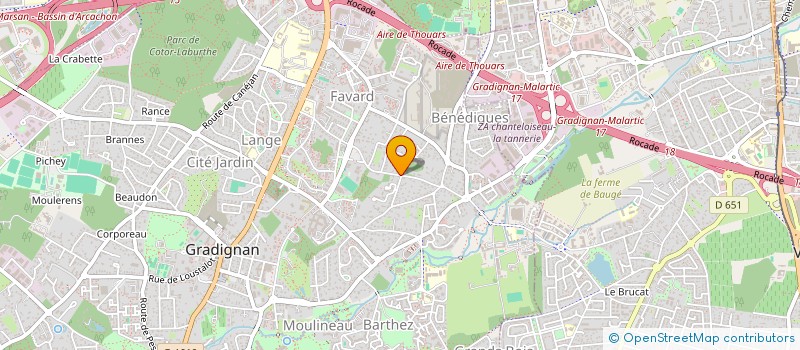 localisation de l'entreprise SCI ACS 2R  GRADIGNAN