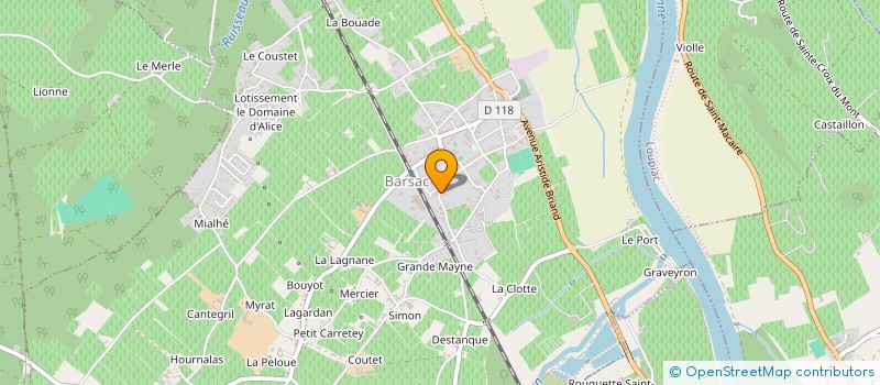 localisation de l'entreprise SCI ACSAM  BARSAC