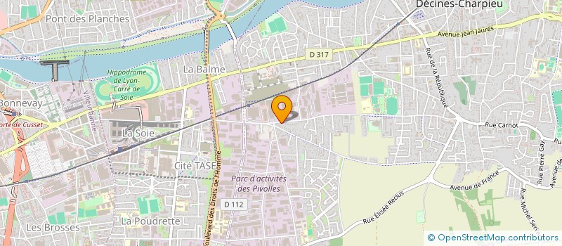 localisation de l'entreprise SCI ACSEA  DECINES-CHARPIEU