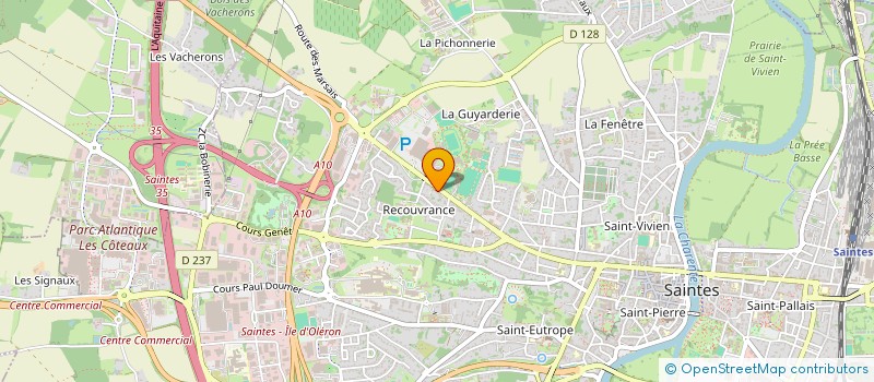 localisation de l'entreprise SCI ACTAROS  SAINTES