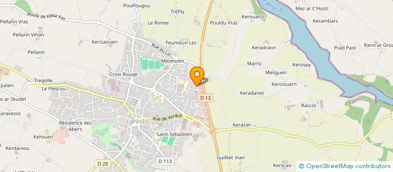 localisation de l'entreprise SCI ACTION 3  LANNILIS