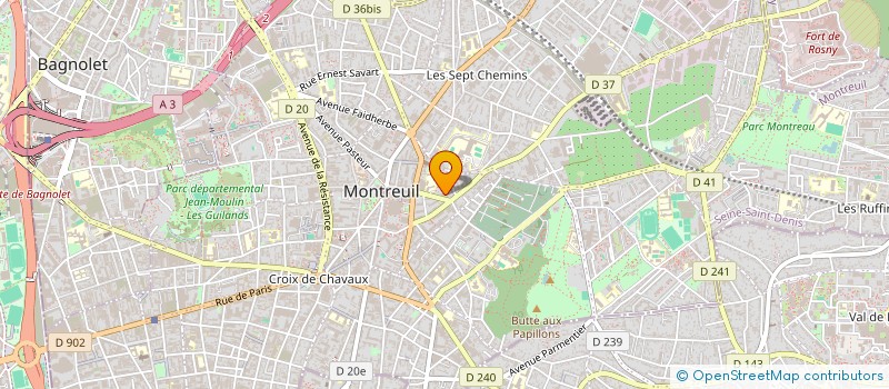 localisation de l'entreprise SCI ACTION SANTE  MONTREUIL