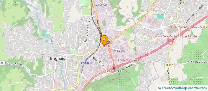 localisation de l'entreprise SCI ACTIPARC LYON SUD  BRIGNAIS