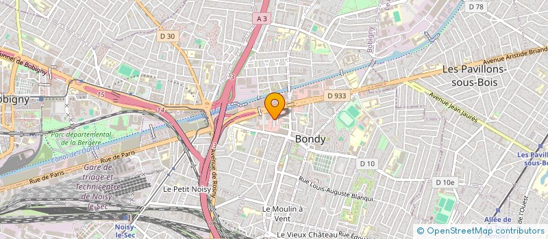 localisation de l'entreprise SCI ACV  BONDY