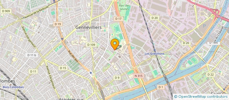 localisation de l'entreprise SCI ACZ à GENNEVILLIERS