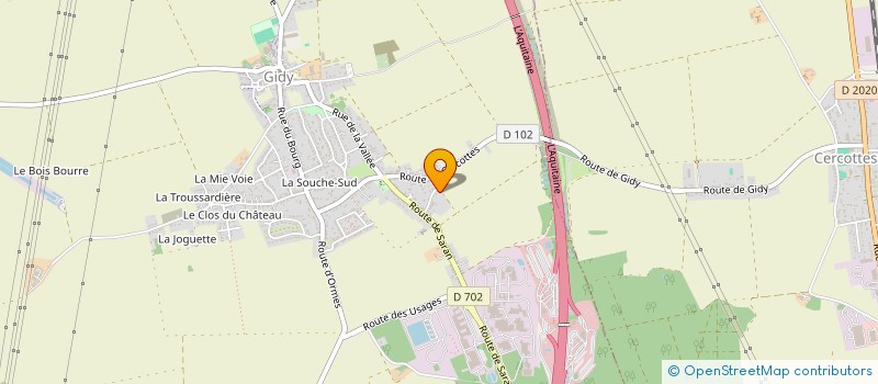 localisation de l'entreprise SCI ADA à GIDY