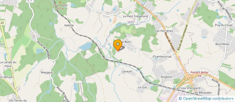 localisation de l'entreprise SCI ADAGIO à COUZEIX