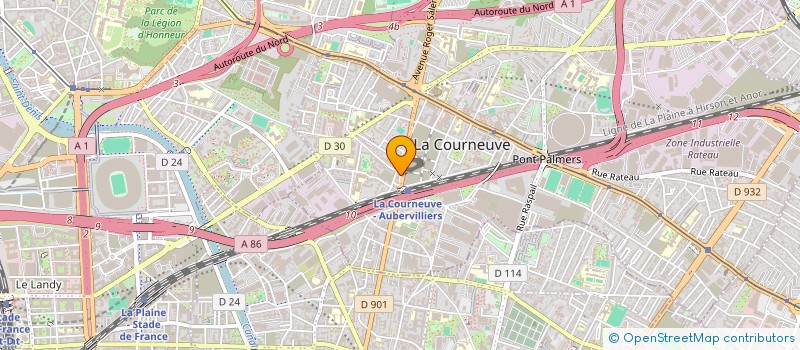 localisation de l'entreprise SCI ADAL à LA COURNEUVE