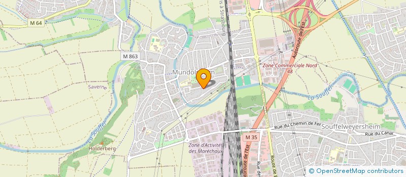 localisation de l'entreprise SCI ADC  MUNDOLSHEIM