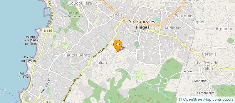 localisation de l'entreprise SCI ADDIS à SIX-FOURS-LES-PLAGES