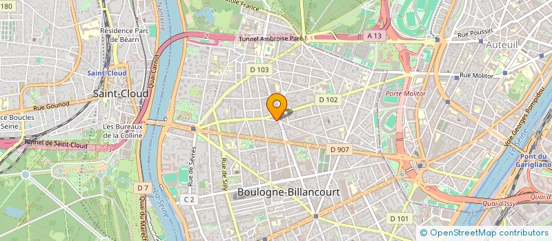 localisation de l'entreprise SCI ADDISON à BOULOGNE-BILLANCOURT