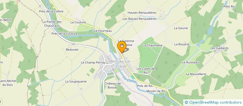 localisation de l'entreprise SCI ADEUXMC à BOSSAY-SUR-CLAISE