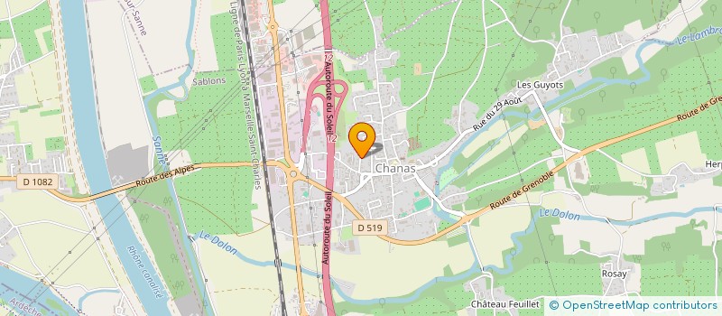 localisation de l'entreprise SCI ADJ  CHANAS