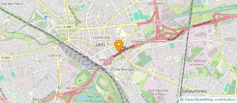 localisation de l'entreprise SCI ADM  LENS