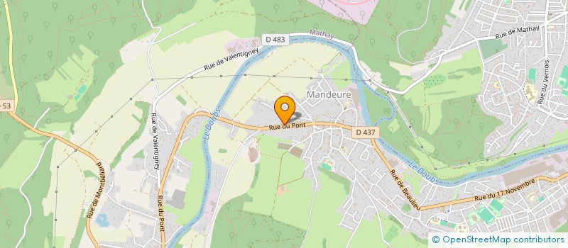 localisation de l'entreprise SCI ADMA  MANDEURE