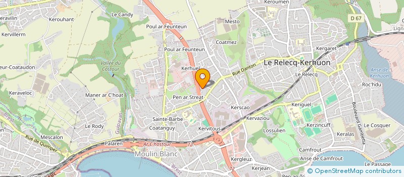 localisation de l'entreprise SCI ADRIANE  LE RELECQ-KERHUON