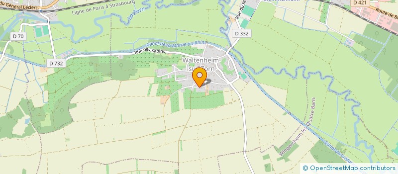 localisation de l'entreprise SCI ADRYAN  WITTERSHEIM