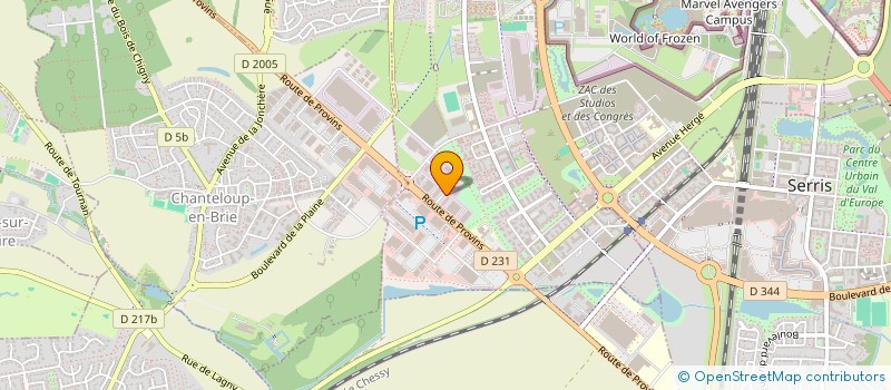 localisation de l'entreprise SCI ADSLR  MONTEVRAIN