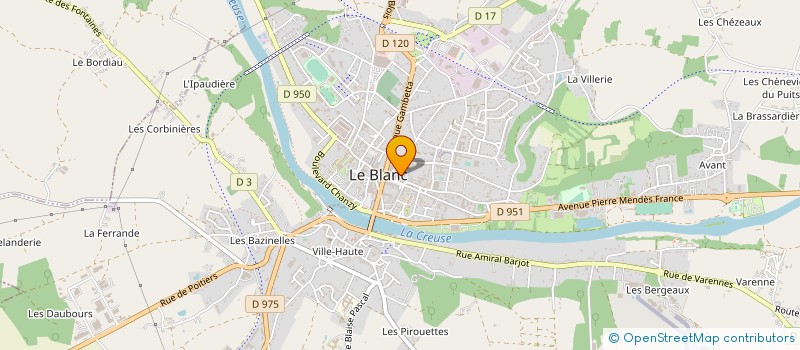 localisation de l'entreprise SCI ADV à LE BLANC