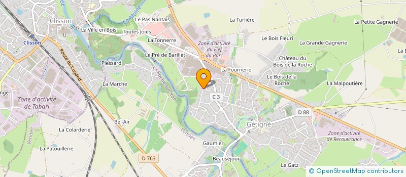 localisation de l'entreprise SCI ADVENTURE  GETIGNE