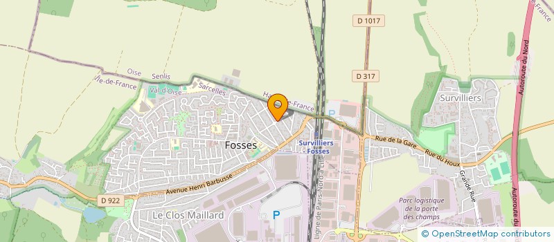 localisation de l'entreprise SCI AEB  FOSSES