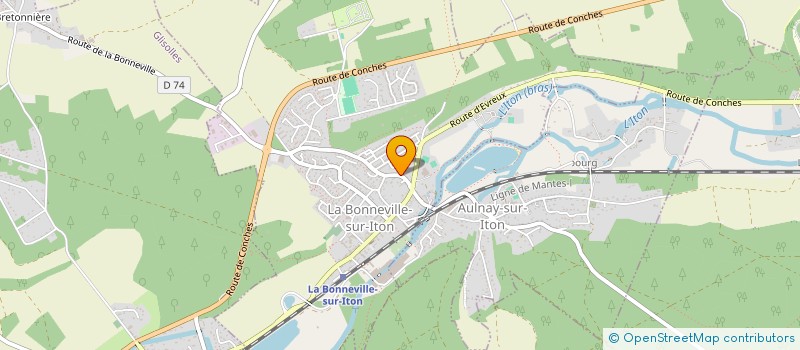 localisation de l'entreprise SCI AEBH à LA BONNEVILLE-SUR-ITON
