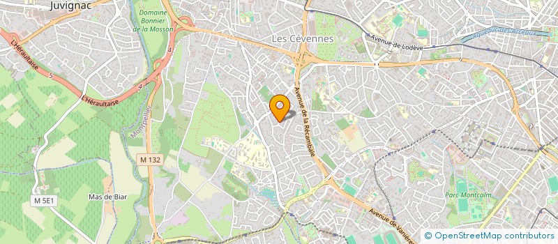 localisation de l'entreprise SCI AEDES à MONTPELLIER