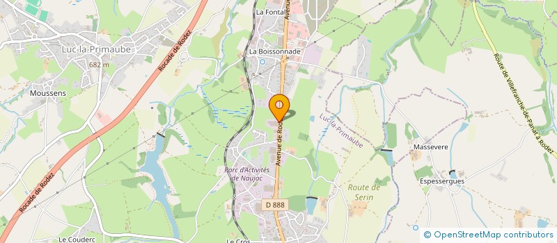 localisation de l'entreprise SCI AEVA  LUC-LA-PRIMAUBE