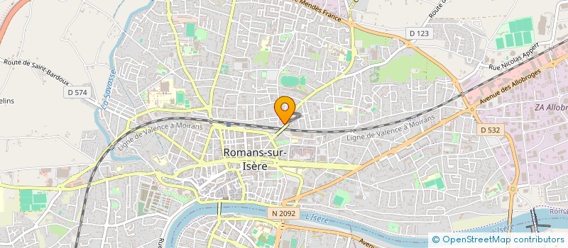 localisation de l'entreprise SCI AFAG  ROMANS-SUR-ISERE