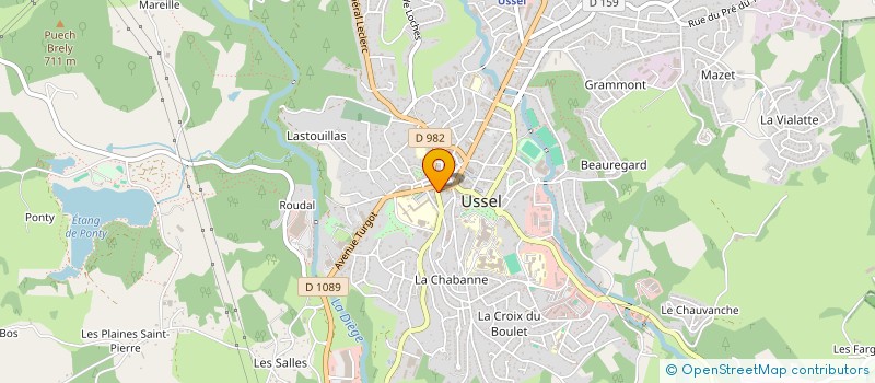 localisation de l'entreprise SCI AFB IMMOBILIER à USSEL