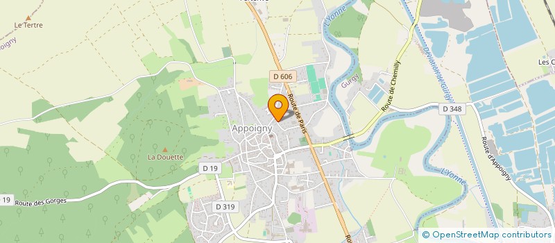 localisation de l'entreprise SCI AFBG  APPOIGNY