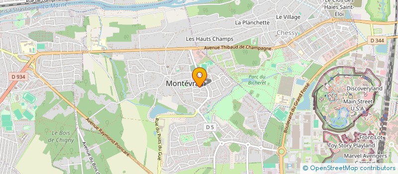 localisation de l'entreprise SCI AFJ  MONTEVRAIN