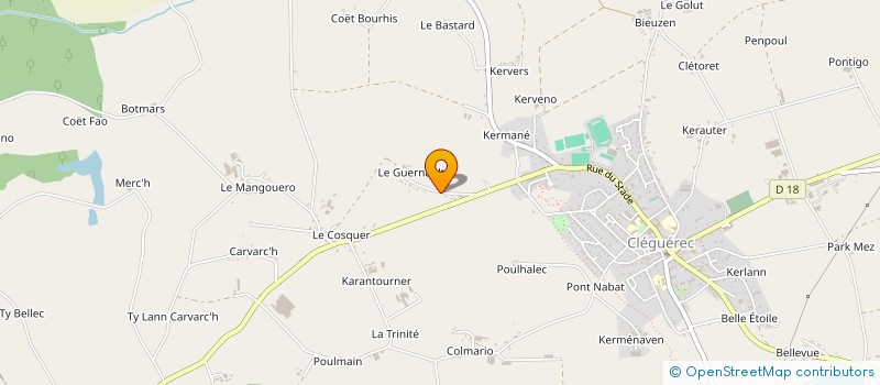 localisation de l'entreprise SCI AFJC  CLEGUEREC