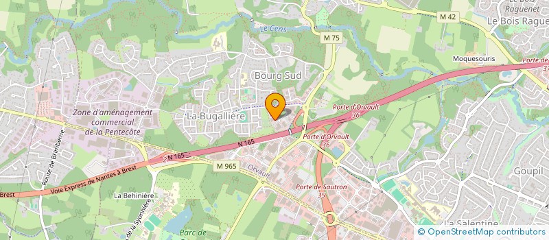 localisation de l'entreprise SCI AFLEG à ORVAULT