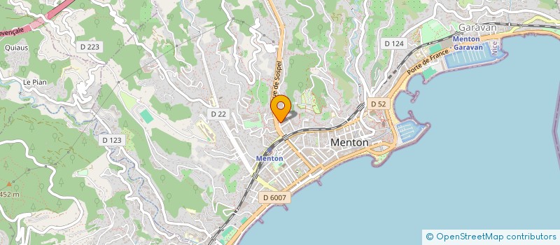 localisation de l'entreprise SCI AFO à MENTON