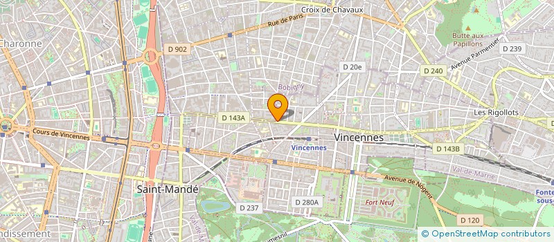 localisation de l'entreprise SCI AG1 à VINCENNES