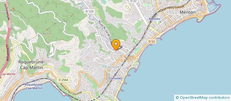 localisation de l'entreprise SCI AG2HM à ROQUEBRUNE-CAP-MARTIN