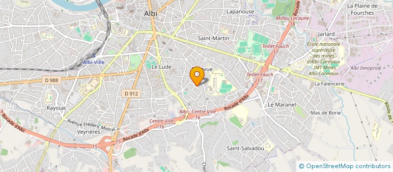 localisation de l'entreprise SCI AG2J à ALBI