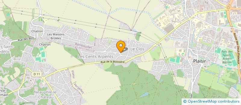 localisation de l'entreprise SCI AG2LVM  PLAISIR