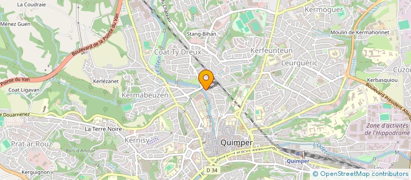 localisation de l'entreprise SCI AGAPANTHE  QUIMPER