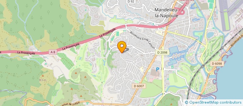 localisation de l'entreprise SCI AGAPANTHE à MANDELIEU-LA-NAPOULE