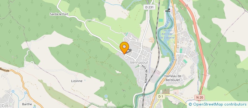 localisation de l'entreprise SCI AGC à VERNAJOUL