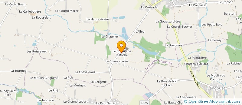 localisation de l'entreprise SCI AGLOU  LANGOUET