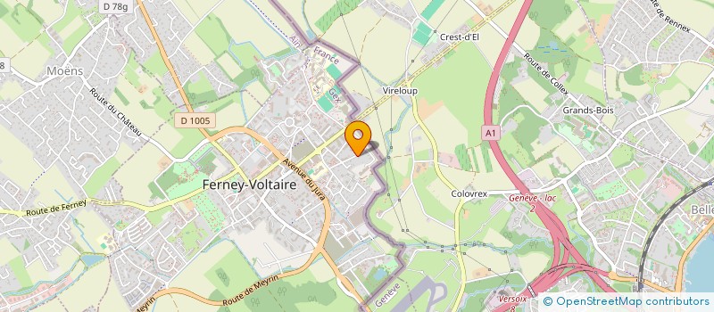 localisation de l'entreprise SCI AGM à FERNEY-VOLTAIRE