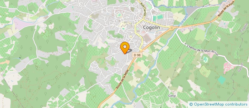 localisation de l'entreprise SCI AGOSAM  COGOLIN