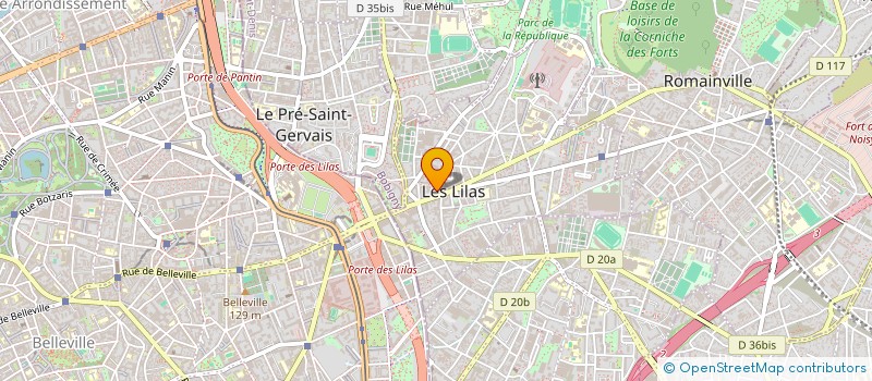 localisation de l'entreprise SCI AGRELA à LES LILAS