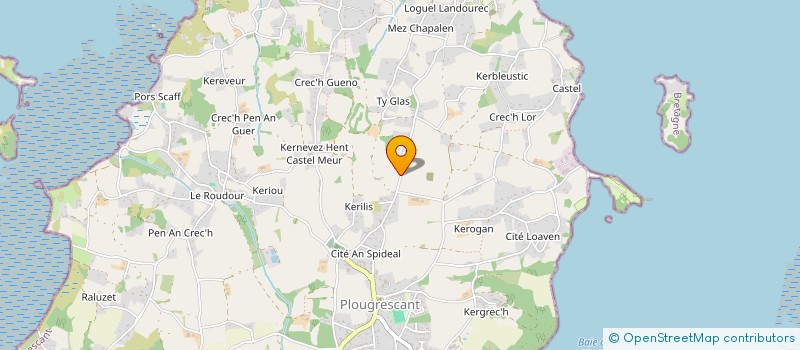 localisation de l'entreprise SCI AGRICOLE DES HAUTES TERRES  PLOUGRESCANT