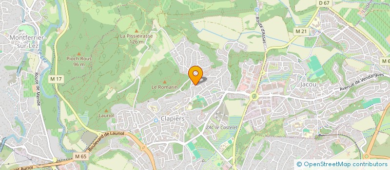 localisation de l'entreprise SCI AGRICOLE NATURENVIE  CLAPIERS